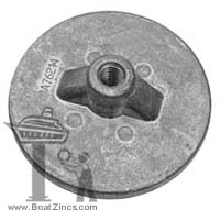A76214 Mercury/Mercruiser Flat Trim Tab Zinc Anode