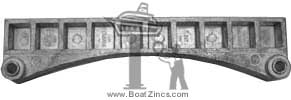 367A OMC Waffle Bar Aluminum Anode