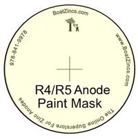 BoatZincs.com R4/R5 Anode Bottom Paint Stencil
