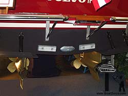 40005875 Volvo Penta IPS Transom Aluminum Anode with a Z-404 Installed
