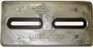 DD-612 Hull Zinc Anode