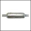 Oval Weld-On Zinc Anode - 5 lbs, 12" strap