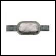 Oval Weld-On Zinc Anode - 2 lbs, 8" strap