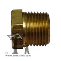 3/8" NPT Brass Plug for GP-375 Engine Zinc Anodes