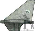 41107-ZW1-003-ZA Honda Outboard Trim Tab Zinc Anode (Mercury 31640)