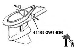 41109-ZW1-B00A Honda Outboard Aluminum Anode