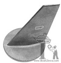 34127A Mercury/Mercruiser Long Trim Tab Aluminum Anode