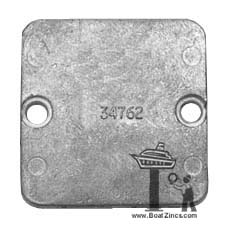 34762 Mercruiser Square Plate Zinc Anode