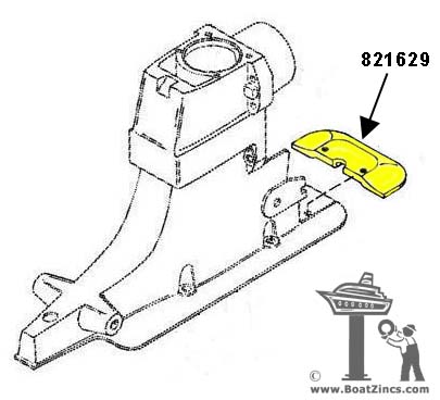 Install Location of the 821629 Mercruiser Alpha One Plate