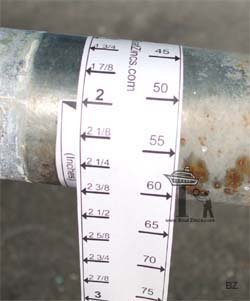 BoatZincs.com Propeller Shaft Diameter Measuring Tape