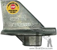 6E5-45371-01M Yamaha Outboard Trim Tab Magnesium Anode